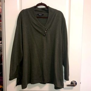 Ulla Popken Size 28/30 Olive Green sweatshirt